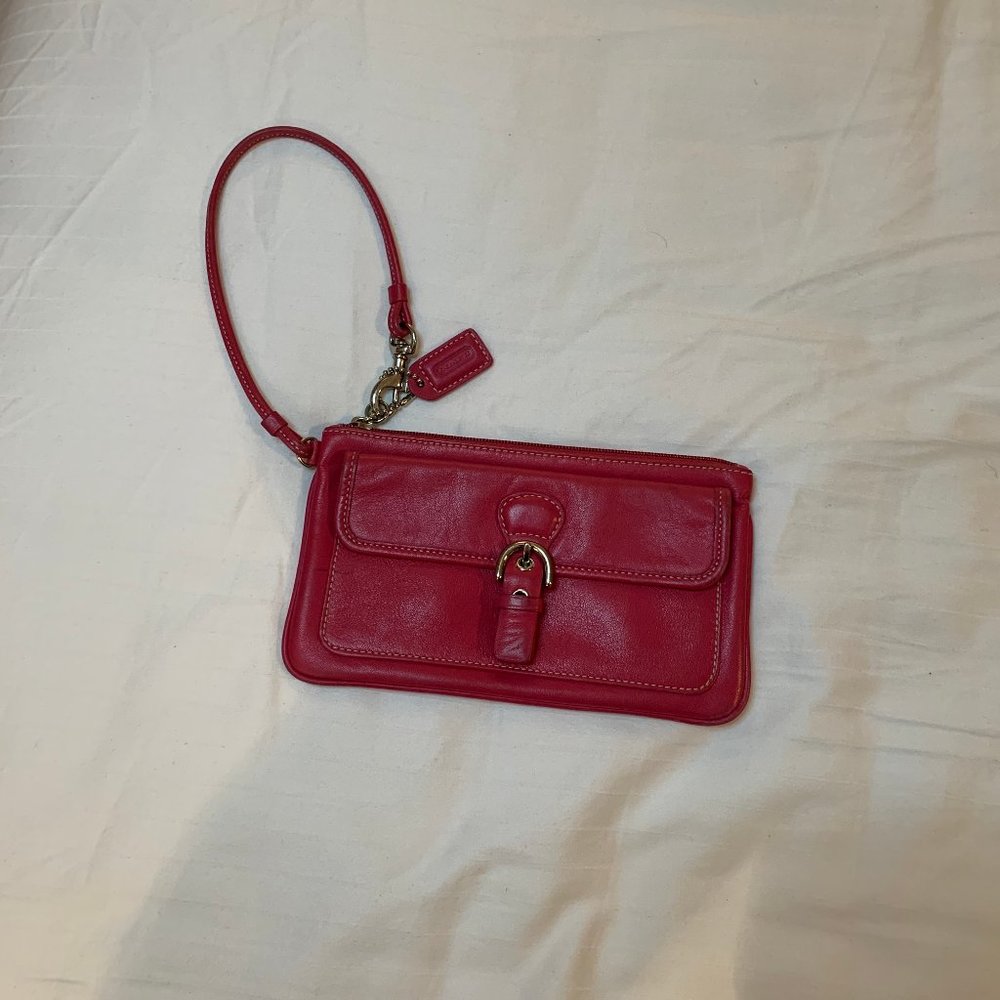 Coach Deep Pink Wristlet